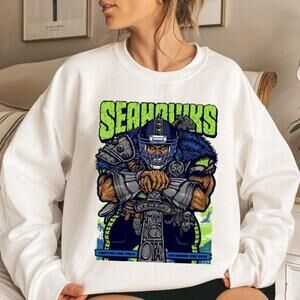 Retro Seattle Seahawks Crewneck Football Team Pullover Sweatshirt